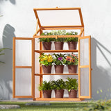 NNEDSZ Garden Bed Raised Wooden Planter Box Vegetables 60x46x100cm