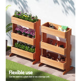 NNEDSZ Garden Bed Raised Wooden Planter Box Vegetables 69x39x106cm