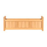 NNEDSZ Garden Bed Raised Wooden Planter Outdoor Box Vegetables 90x30x33cm
