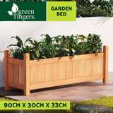 NNEDSZ Garden Bed Raised Wooden Planter Outdoor Box Vegetables 90x30x33cm