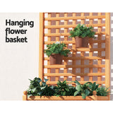 NNEDSZ Garden Bed Raised Wooden Planter Box Vegetables 64x35x115cm