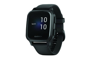 NNEKG Venu Sq Music Edition (Slate Aluminium Bezel with Black Case and Silicone Band)
