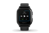 NNEKG Venu Sq Music Edition (Slate Aluminium Bezel with Black Case and Silicone Band)