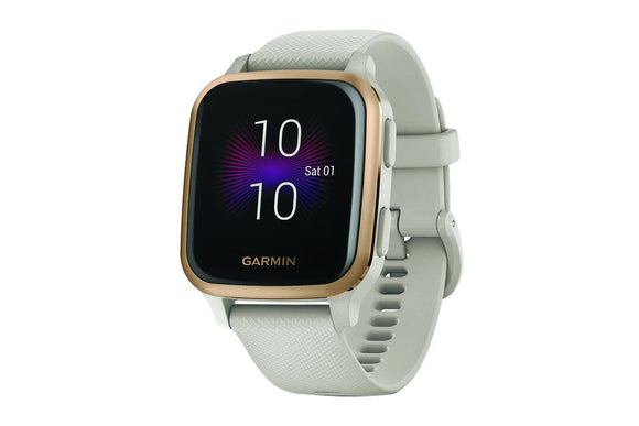 NNEKG Venu Sq Music Edition (Rose Gold Aluminium Bezel with Light Sand Case and Silicone Band)