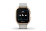 NNEKG Venu Sq Music Edition (Rose Gold Aluminium Bezel with Light Sand Case and Silicone Band)