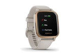 NNEKG Venu Sq Music Edition (Rose Gold Aluminium Bezel with Light Sand Case and Silicone Band)