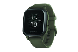 NNEKG Venu Sq Music Edition (Slate Aluminium Bezel with Moss Case and Silicone Band)