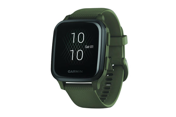 NNEKG Venu Sq Music Edition (Slate Aluminium Bezel with Moss Case and Silicone Band)