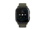 NNEKG Venu Sq Music Edition (Slate Aluminium Bezel with Moss Case and Silicone Band)