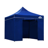 NNEDSZ Pop Up Marquee 3x3m Folding Wedding Tent Gazebos Shade Blue