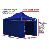 NNEDSZ Gazebo Pop Up Marquee 3x4.5m Folding Wedding Tent Gazebos Shade Blue