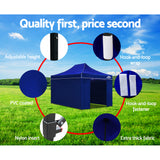 NNEDSZ Gazebo Pop Up Marquee 3x4.5m Folding Wedding Tent Gazebos Shade Blue
