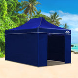 NNEDSZ Gazebo Pop Up Marquee 3x4.5m Folding Wedding Tent Gazebos Shade Blue