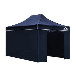 NNEDSZ Gazebo Pop Up Marquee 3x4.5m Folding Wedding Tent Gazebos Shade Navy