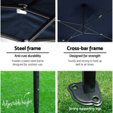 NNEDSZ Gazebo Pop Up Marquee 3x4.5m Folding Wedding Tent Gazebos Shade Navy