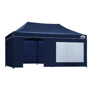 NNEDSZ Gazebo Pop Up Marquee 3x6m Folding Wedding Tent Gazebos Shade Navy