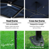 NNEDSZ Gazebo Pop Up Marquee 3x6m Folding Wedding Tent Gazebos Shade Navy