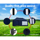 NNEDSZ Gazebo Pop Up Marquee 3x6m Folding Wedding Tent Gazebos Shade Navy