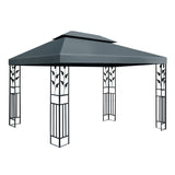 NNEDSZ Gazebo 4x3m Party Marquee Outdoor Wedding Event Tent Iron Art Canopy Grey