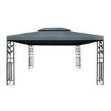 NNEDSZ Gazebo 4x3m Party Marquee Outdoor Wedding Event Tent Iron Art Canopy Grey