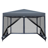 NNEDSZ Gazebo Pop Up Marquee 3x3m Wedding Mesh Side Wall Outdoor Gazebos Grey
