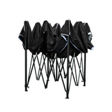 NNEDSZ Instahut Gazebo Pop Up Marquee 3x3 Outdoor Wedding Base Pod Kit Black