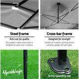 NNEDSZ Instahut Gazebo Pop Up Marquee 3x3 Outdoor Wedding Base Pod Kit Black