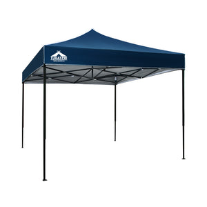 NNEDSZ Instahut Gazebo Pop Up Marquee 3x3 Outdoor Wedding Base Pod Kit Navy