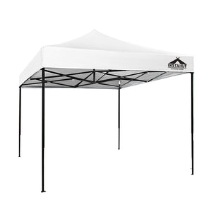 NNEDSZ Instahut Gazebo Pop Up Marquee 3x3 Outdoor Wedding Base Pod Kit White