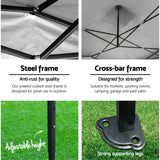 NNEDSZ Instahut Gazebo Pop Up Marquee 3x3 Outdoor Wedding Base Pod Kit White