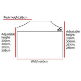 NNEDSZ Gazebo Pop Up Marquee 3x4.5m Outdoor Tent Folding Wedding Gazebos Black