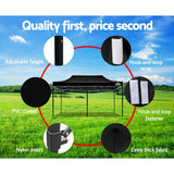NNEDSZ Gazebo Pop Up Marquee 3x6m Outdoor Tent Folding Wedding Gazebos Black