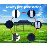 NNEDSZ Gazebo Pop Up Marquee 3x6m Outdoor Tent Folding Wedding Gazebos Navy