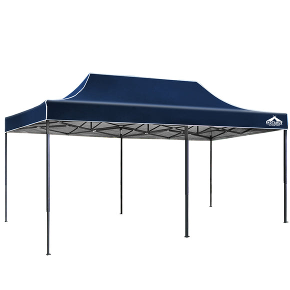 NNEDSZ Instahut Gazebo Pop Up Marquee 3x6 Outdoor Wedding Base Pod Kit Navy