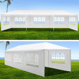 NNEDSZ Gazebo 3x9m Outdoor Marquee side Wall Gazebos Tent Canopy Camping White 8 Panel