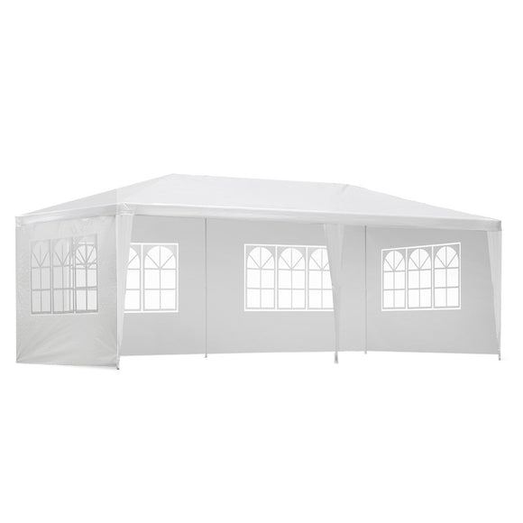 NNEDSZ Instahut Gazebo 3x6 Outdoor Marquee Side Wall Party Wedding Tent Camping White