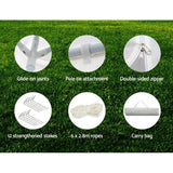 NNEDSZ Instahut Gazebo 3x6 Outdoor Marquee Side Wall Party Wedding Tent Camping White