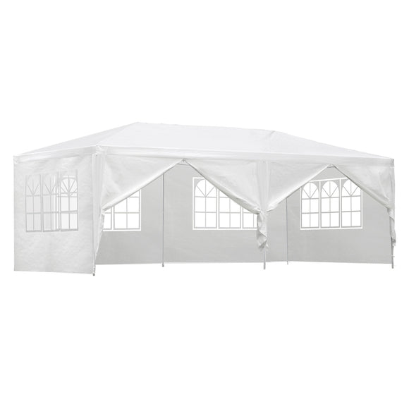 NNEDSZ Gazebo Outdoor Marquee Wedding Gazebos Party Tent Camping White 3x6m
