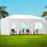 NNEDSZ Gazebo Outdoor Marquee Wedding Gazebos Party Tent Camping White 3x6m