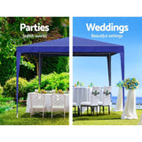 NNEDSZ 3x3m Tent Marquee Party Wedding Event Canopy Camping Blue