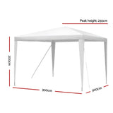 NNEDSZ 3x3m Tent Marquee Party Wedding Event Canopy Camping White