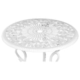 NNEDSZ Outdoor Furniture Chairs Table 3pc Aluminium Bistro White