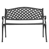NNEDSZ Garden Bench Outdoor Seat Chair Cast Aluminium Park Black