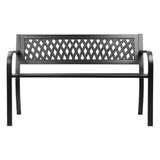 NNEDSZ Cast Iron Modern Garden Bench - Black