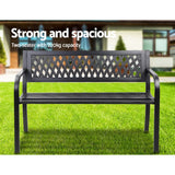 NNEDSZ Cast Iron Modern Garden Bench - Black