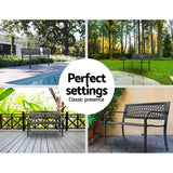 NNEDSZ Cast Iron Modern Garden Bench - Black