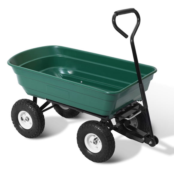 NNEDSZ 75L Garden Dump Cart - Green