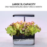 NNEMB 8 Pod Indoor Hydroponic Growing System-with Water Level Window & Pump-Black