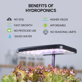 NNEMB 8 Pod Indoor Hydroponic Growing System-with Water Level Window & Pump-Black