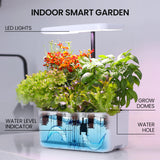 NNEMB 8 Pod Indoor Hydroponic Growing System-with Water Level Window & Pump-White